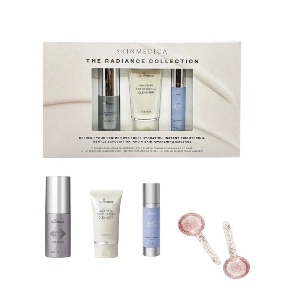 SkinMedica Radiance Set HA5 Hydra Collagen Cleanser Eye Cream Skincare NEW